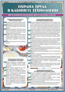 Стенд "Охрана труда в кабинете технологии" - fgospostavki.ru - Королёв