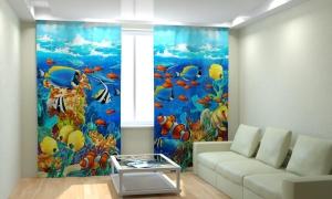 Комплект светонепроницаемых штор "Рыбки" - fgospostavki.ru - Королёв