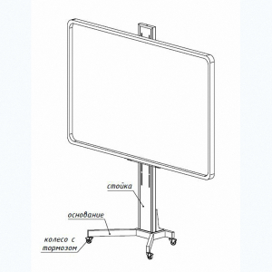 Мобильная стойка SMART-BASE DSM для интерактивных досок - fgospostavki.ru - Королёв