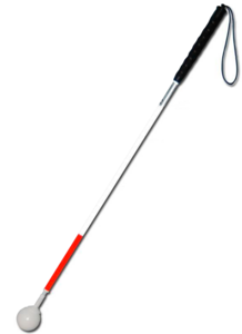 Трость телескопическая композитная с вращающимся шарообразным наконечником длинная на крючке - fgospostavki.ru - Королёв