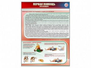 Стенд "Первая помощь при пожаре" - fgospostavki.ru - Королёв