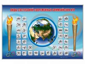 Магнитно-маркерная доска "Олимпийские виды спорта" с комплектом тематических магнитов - fgospostavki.ru - Королёв