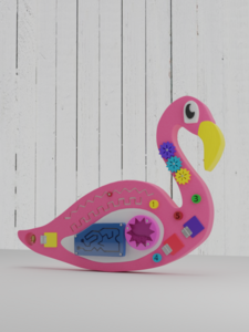 Бизиборд «Розовый фламинго» - fgospostavki.ru - Королёв