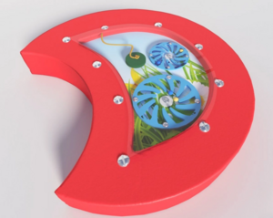 Настенный игровой модуль в виде части гусеницы с весами - fgospostavki.ru - Королёв