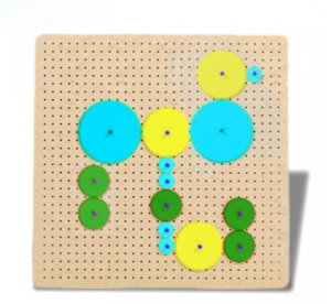 Тактильно-развивающая панель с разноцветными шестеренками - fgospostavki.ru - Королёв