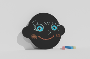 Фигурная грифельная меловая доска на тему эмоций - fgospostavki.ru - Королёв