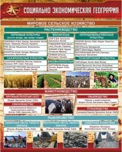 Стенд "Социально-экономическая география. Сельское хозяйство" - fgospostavki.ru - Королёв