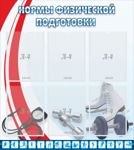 Стенд "Нормы физической подготовки" Вариант 2 - fgospostavki.ru - Королёв