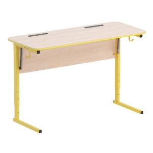 Стол ученический двухместный с наклоном столешницы (0-24°) на прямоугольной трубе - fgospostavki.ru - Королёв