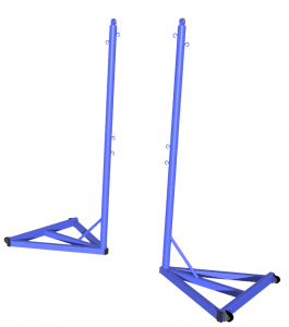 Стойка для бадминтона передвижная без противовеса (без сетки, 2 штуки) - fgospostavki.ru - Королёв