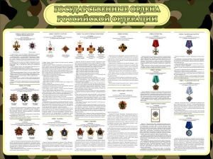 Стенд "Государственные ордена РФ" - fgospostavki.ru - Королёв