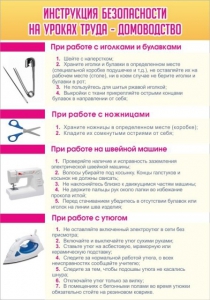 Стенд "Инструкция безопасности на уроках труда №1" - fgospostavki.ru - Королёв