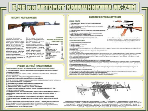 Стенд "Автомат Калашникова" - fgospostavki.ru - Королёв