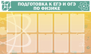 Стенд "Подготовка к ЕГЭ и ОГЭ по физике (10 карманов)" - fgospostavki.ru - Королёв