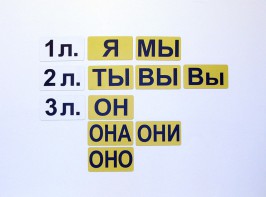 Набор магнитных карточек "Личные местоимения" (фон жёлтый) - fgospostavki.ru - Королёв