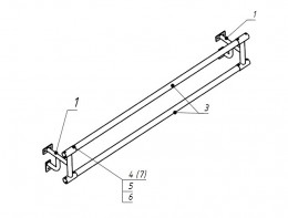 Станок хореографический пристенный (1,5 метра, двухрядный) - fgospostavki.ru - Королёв