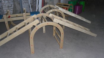 Лестница навесная с зацепами (420*2280 миллиметров, дерево) - fgospostavki.ru - Королёв