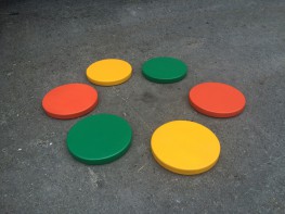 Диски цветные амортизационные деревянные (комплект 6 штук) - fgospostavki.ru - Королёв