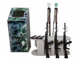 Учебно-тренировочный комплекс огневой подготовки "Стрелец-5" (массогабаритные макеты оружия 3 АК и 3 ПМ, металлический шкаф, сенсорный антивандальный монитор) - fgospostavki.ru - Королёв