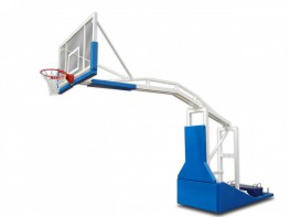 Стойка баскетбольная мобильная складная с выносом 2,25 метра с электроподъемом стрелы (без противовесов) - fgospostavki.ru - Королёв