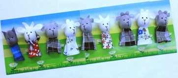 Пальчиковый театр "Волк и семеро козлят" (9 персонажей) - fgospostavki.ru - Королёв