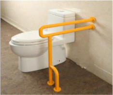 Поручень для унитаза с боковой опорой "Антибак" 700 х 600 х 120 миллиметров - fgospostavki.ru - Королёв