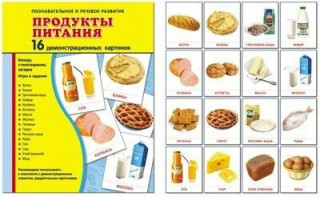 Демонстрационные карточки "Продукты питания" - fgospostavki.ru - Королёв