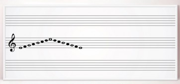 Настенная магнитно-маркерная доска с нотным станом и знаками музыкальной нотации. Вариант 2 - fgospostavki.ru - Королёв