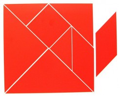 Магнитная головоломка "Танграм" (красный) - fgospostavki.ru - Королёв