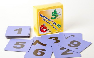 Набор магнитных карточек "Числа от 1 до 20" (фон фиолетовый) - fgospostavki.ru - Королёв