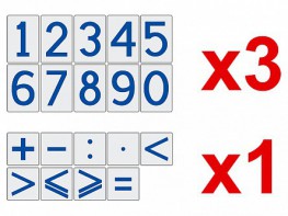 Комплект магнитов (демонстрационных) для школьной доски "Цифры и знаки" - fgospostavki.ru - Королёв