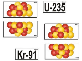 Модель-аппликация "Деление урана. Цепная ядерная реакция" (ламинированная) - fgospostavki.ru - Королёв