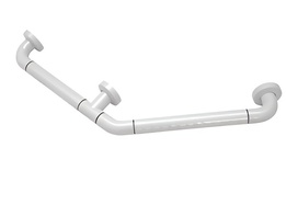 Поручень угловой трехопорный с антибактериальным покрытием (белая) - fgospostavki.ru - Королёв