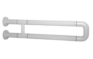 Поручень неоткидной двухопорный с антибактериальным покрытием (белый) - fgospostavki.ru - Королёв