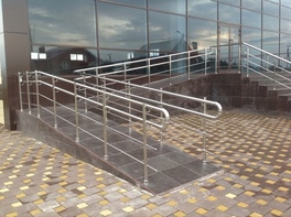 Перила для входной группы с двойным поручнем - fgospostavki.ru - Королёв