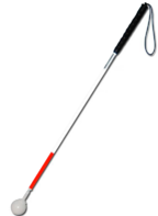 Трость телескопическая композитная с вращающимся шарообразным наконечником короткая на крючке - fgospostavki.ru - Королёв