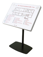 Тактильно-звуковая мнемосхема в комплекте со стойкой (вертикальная стойка) - fgospostavki.ru - Королёв