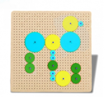 Тактильно-развивающая панель с разноцветными шестеренками - fgospostavki.ru - Королёв