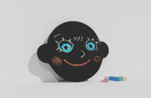 Фигурная грифельная меловая доска на тему эмоций - fgospostavki.ru - Королёв