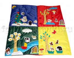 Дидактический коврик "Времена года" с дополнительными аппликациями животных - fgospostavki.ru - Королёв