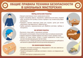 Стенд "Общие правила техники безопасности в школьных мастерских" - fgospostavki.ru - Королёв
