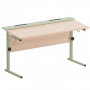 Стол ученический двухместный с наклоном столешницы (0-15°) на прямоугольной трубе - fgospostavki.ru - Королёв